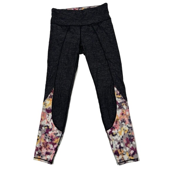 Athleta Leggings Heathered‎ Black with Multicolored Accents Size Small - Picture 1 of 4